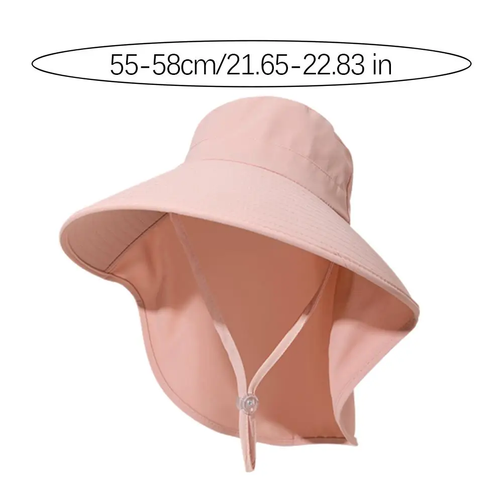 Sombreros de verano para mujer, visera de protección solar UV para el cuello, chal de ala ancha, protector solar para cola de caballo, pesca y