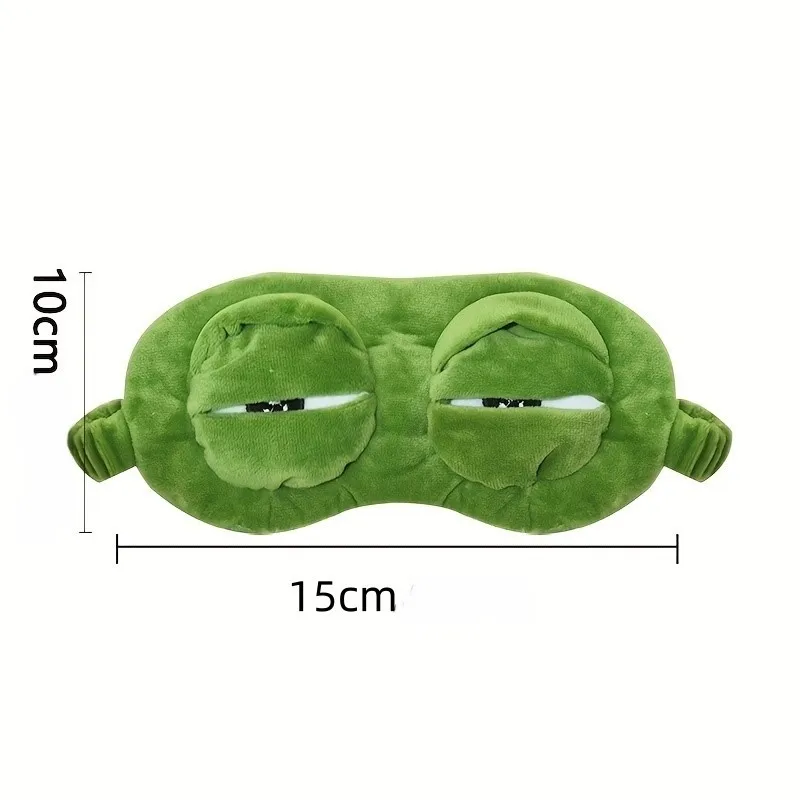 قطعة واحدة من قناع النوم الناعم على شكل ضفدع من CuddleBuddy، حماية مريحة للعين لقيلولة مريحة وانقطاع التيار الكهربائي، بشرة عادية، نوم مريح