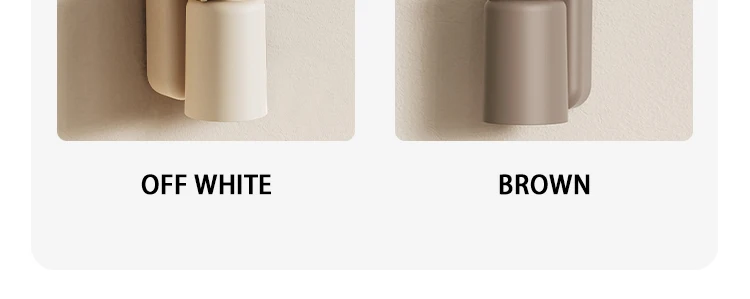 1 Pc Innovative Zahnbürste Lagerung Rack Kein Loch Licht Luxus Mundwasser Tasse Pinsel Tasse Wand Badezimmer Organizer Paar – Detail 9