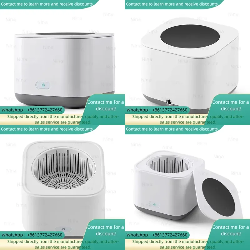 Azdent 200ml Portable Ultrasonic Denture Teeth Retain Braces Cleaner Home Use Denture Cleaner