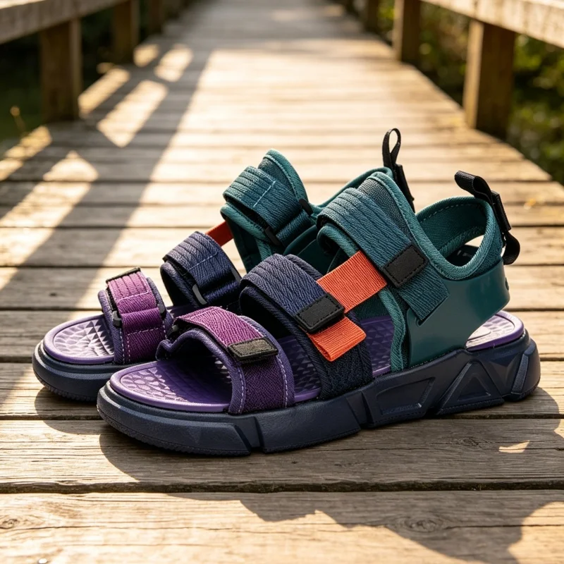 Men's Slippers Summer Fashion Solid Colour Footwear Men Casual Shoes Outdoor Non-Slip Wear-Resistant Lightweight Breathable Shoe