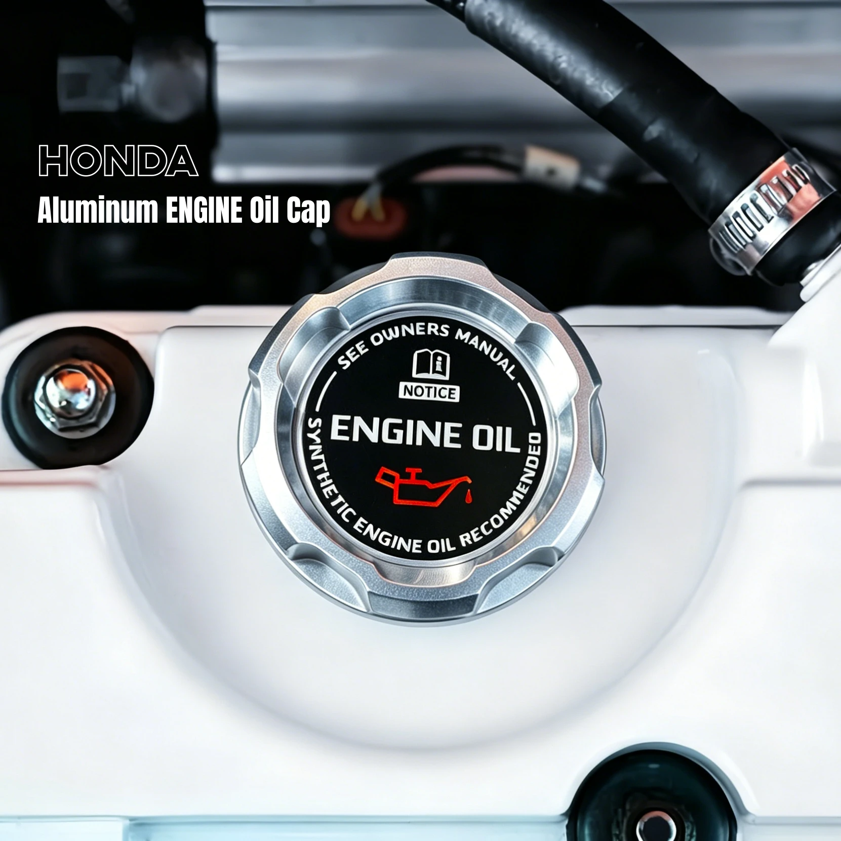 Aluminum ENGINE Oil Cap For Honda Accord SI Element ACURA INTEGRA S2000 PRELUDE  PRELUDE Civic Fit car accessories Mugen Power