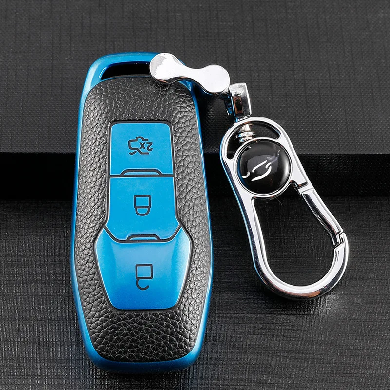 TPU Car Remote Key Fob Shell Cover Case Keychain For Ford F-150 Mondeo Galaxy S-Max Explorer Ranger 2015 2016 2017 2018