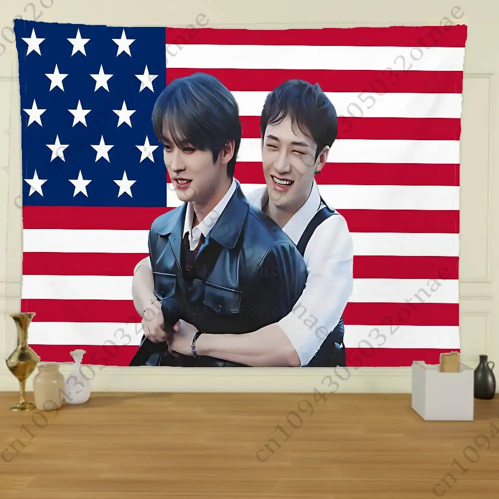

L-Lee Singer K-Know Flag Tapestry Creative Pattern Photo Living Room Wall Art Decor Party Outdoor Decorate Banners