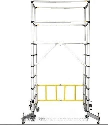 

SOYOUNG Aluminum Telescopic Ladder Industrial Style Folding Step Ladder with Insulation for Home & Apartment Use