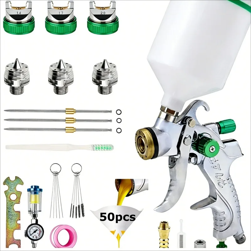 hvlp-spay-gun-14-17-20mm-nozzle-adjustable-pneumatic-gravity-spray-gun-suitable-for-cars-fences-walls-furniture-professional