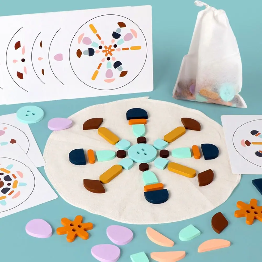 Puzzle en bois de forme géométrique, jouet éducatif Montessori en forme de couleur, pensée logique assortie