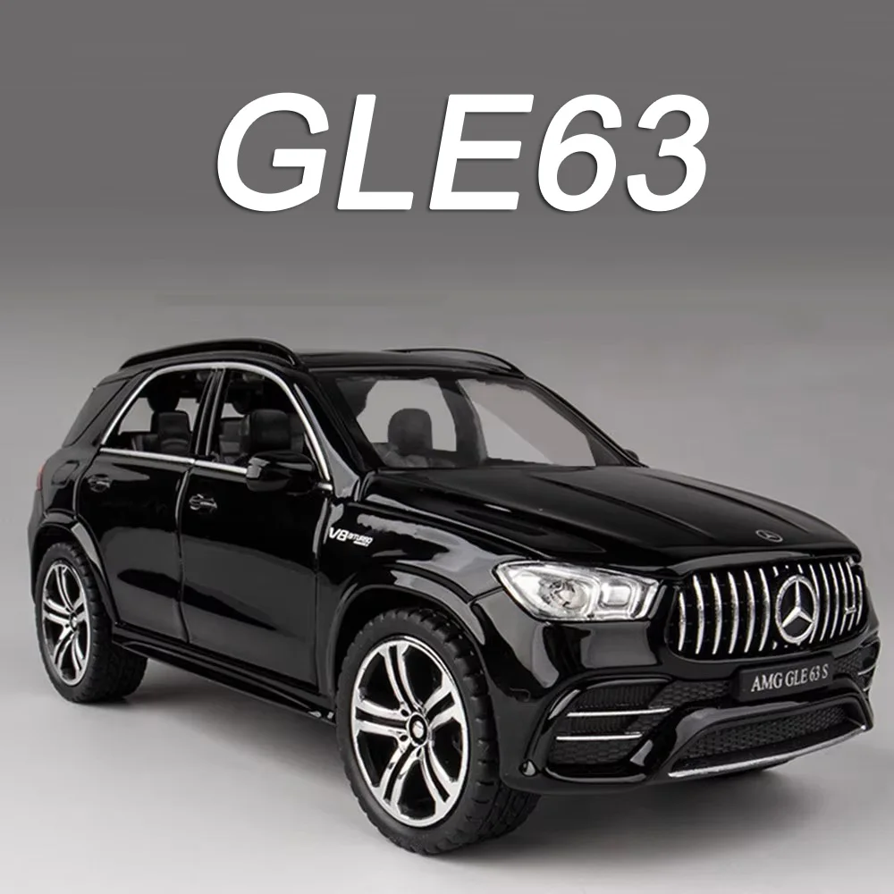 1/32 GLE 63S Alloy Scale Car Model Toys SUV Metal Diecast Simulation Off Road Vehicle Model Pull Back with Toy Kid Boys Presents