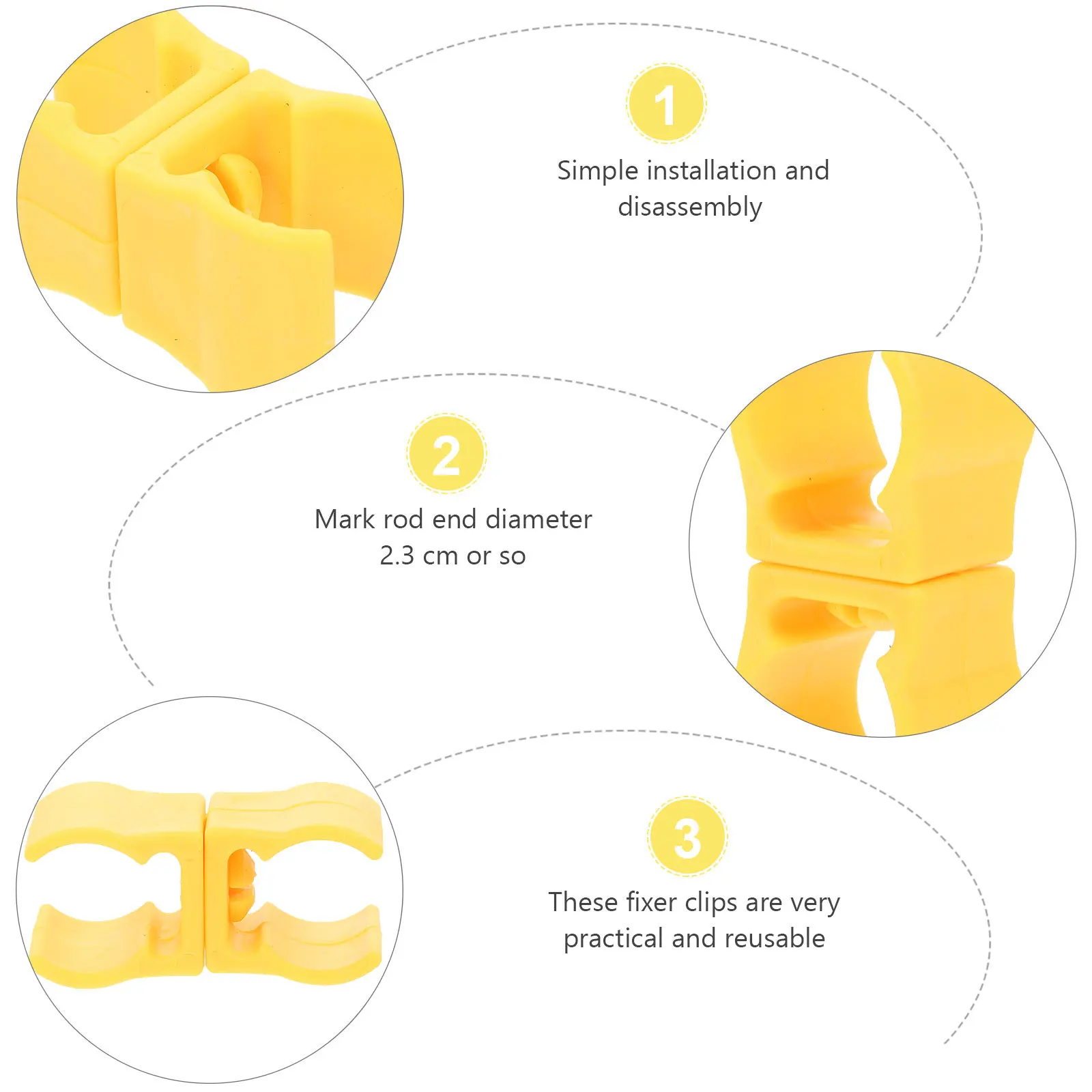 

5Pcs Football Door Connector Clip Premium Plastic Fixer Accessory Easy Install Dog Training Ring Outdoor Sports Fixing Clip