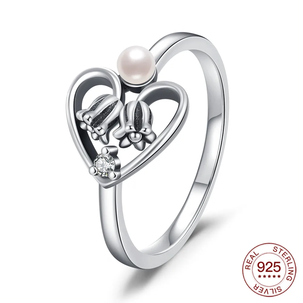 Women's 925 Sterling Silver Pearl Ring