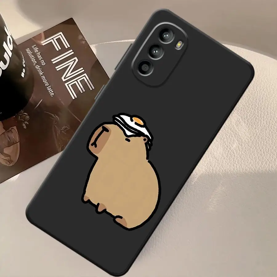Custodia morbida per telefono posteriore per Moto S30 Pro X30 Pro Edge 20 30 Divertente capibara carino