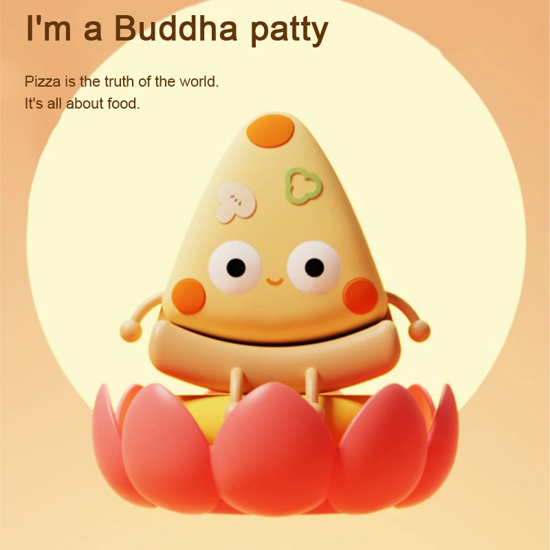 LED Night Light Eye Protection Soft Light Pizza With Light Pinch Dimming Sleep Light With Delayed Turn Off For Bedroom Bedside