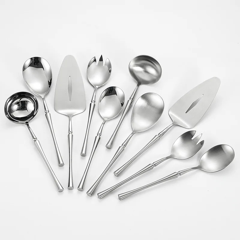 

304 Stainless steel Kitchenware Cooking Utensils Set Kitchen Shovel Soup Spoon Cake Spatula Knife Serving Spoon