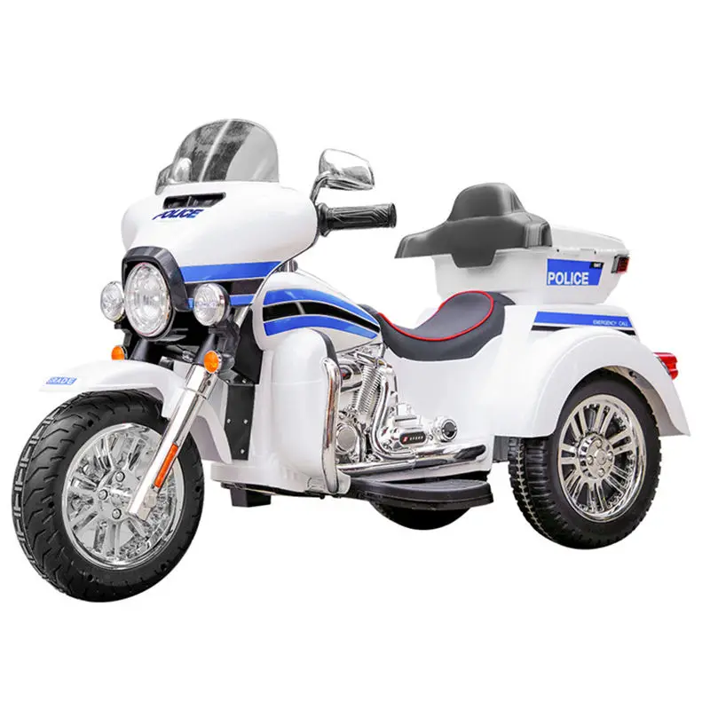 2022 Children\'s Electric Moto Motorcycle Ride-On Motorbike with Police Siren & Walkie-Talkie Fun Toys for Kids to Drive