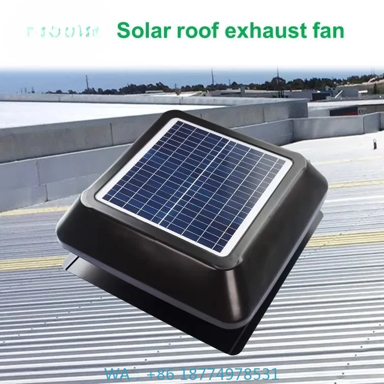 No Power Requirement Solar Roof Exhaust Fan Turbine Extractor With Solar Panel for Roof Attic Air Vent Ventilation Making