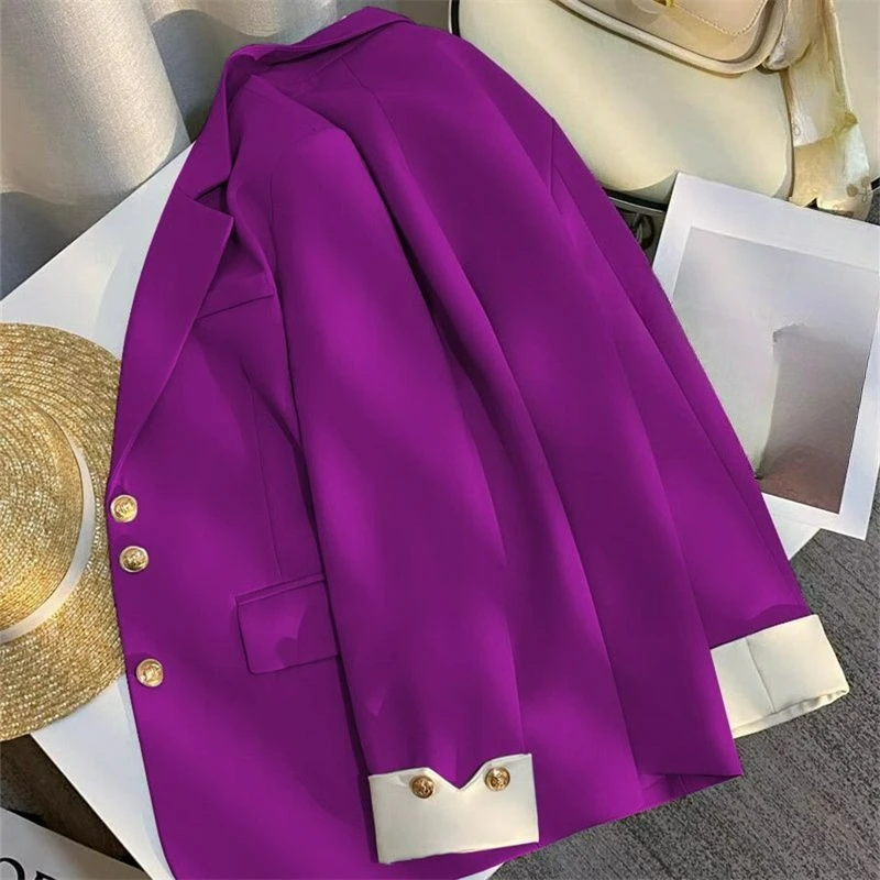 

Универсальный пиджак-блейзер нового дизайна для любого сезона: свободный крой, модный и повседневный стиль, элегантность и высокое качество.