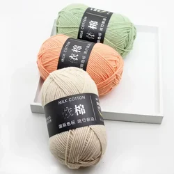 50g 4ply Milk Cotton Knitting Wool Yarn Needlework Dyed Lanas For Crochet Craft Sweater Hat Dolls Sewing Knitting Tools