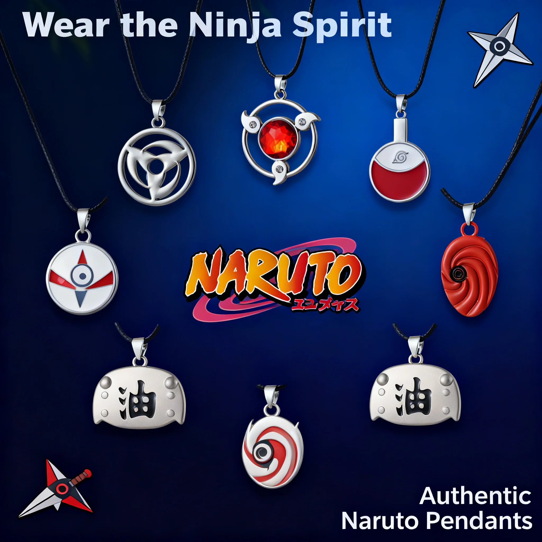 Naruto Snake Eyes Sharingan Kakashi Cosplay Leather Pendant Necklace Anime Accessories Gift