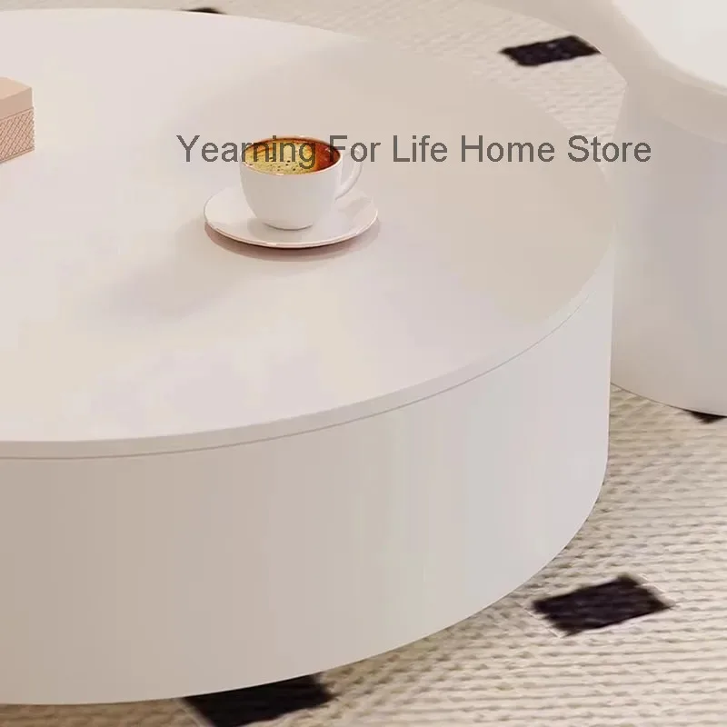 

European Glam Coffee Table Minimalist Unique Round Aesthetic Coffee Table Simple Premium Cosmetics Couchtisch Unique Furniture