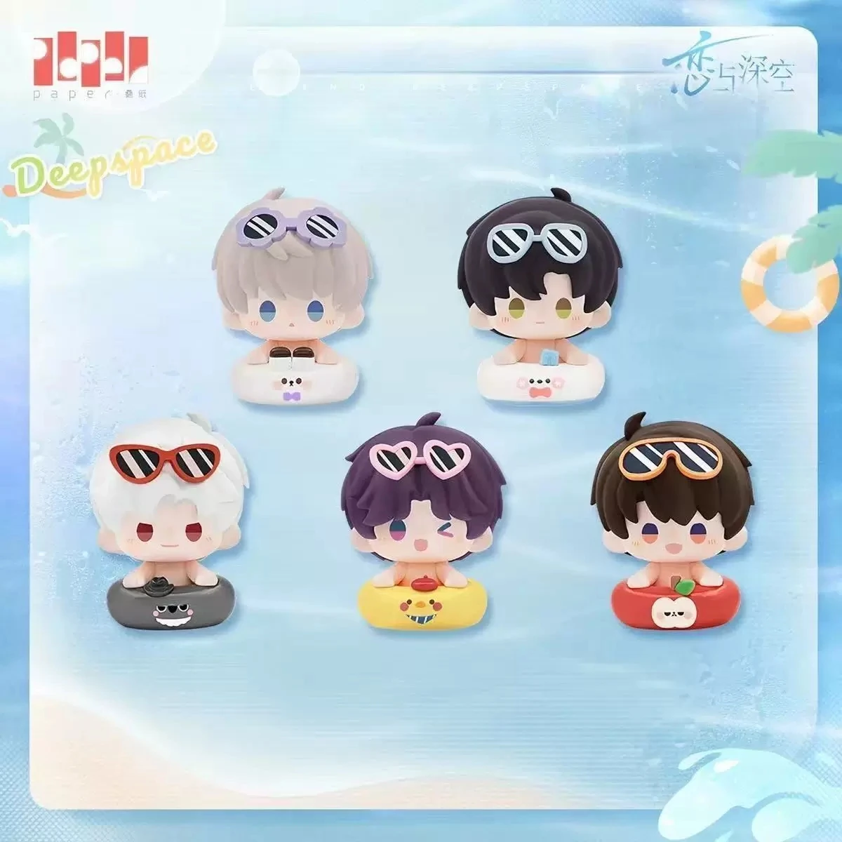 Figurines de dessin animé Love and Deepspace, un moment de tranquillité, cosplay, fête au bord de la piscine, décorations d'ambiance, ornements de bureau, idées cadeaux