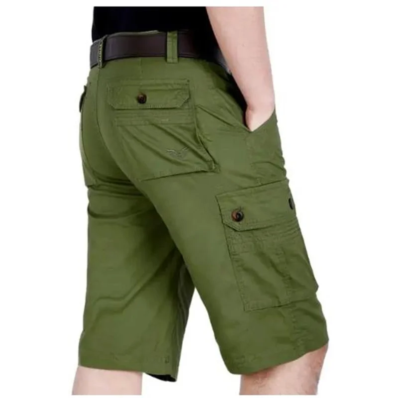 

New Mens Casual Shorts Pocket Cotton Loose Baggy Short Trousers Male Beach Wear Man High Quality Men's Clothing Bottoms 44