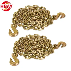 Rigging Hardware G70 Yellow Galvanized Transport Towing Chain For Lifting Cargo Control