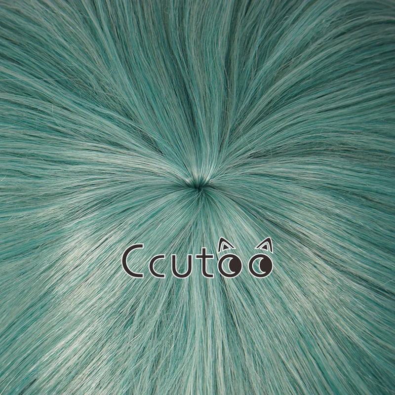 ccutoo wig Sen Takatsuki Eto 80cm Long Green Synthetic Ombre Heat Resistant Anime Cosplay Costume Wig