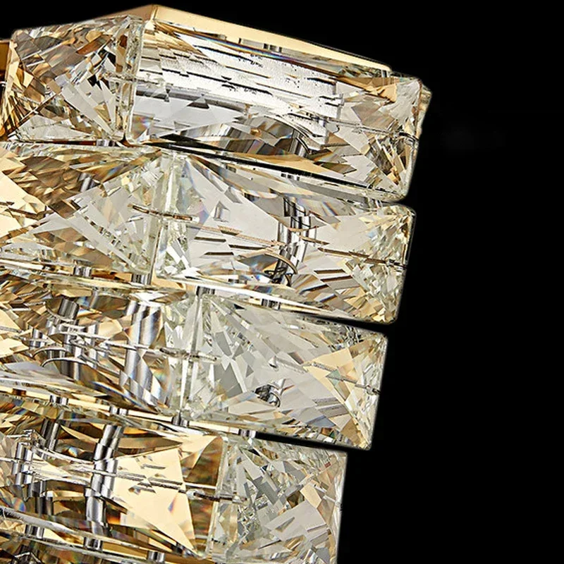 Luxury Crystal Gold LED Wall Sconces for Bedroom Bedside Living Room High-Quality Creative Home Decor Lamp