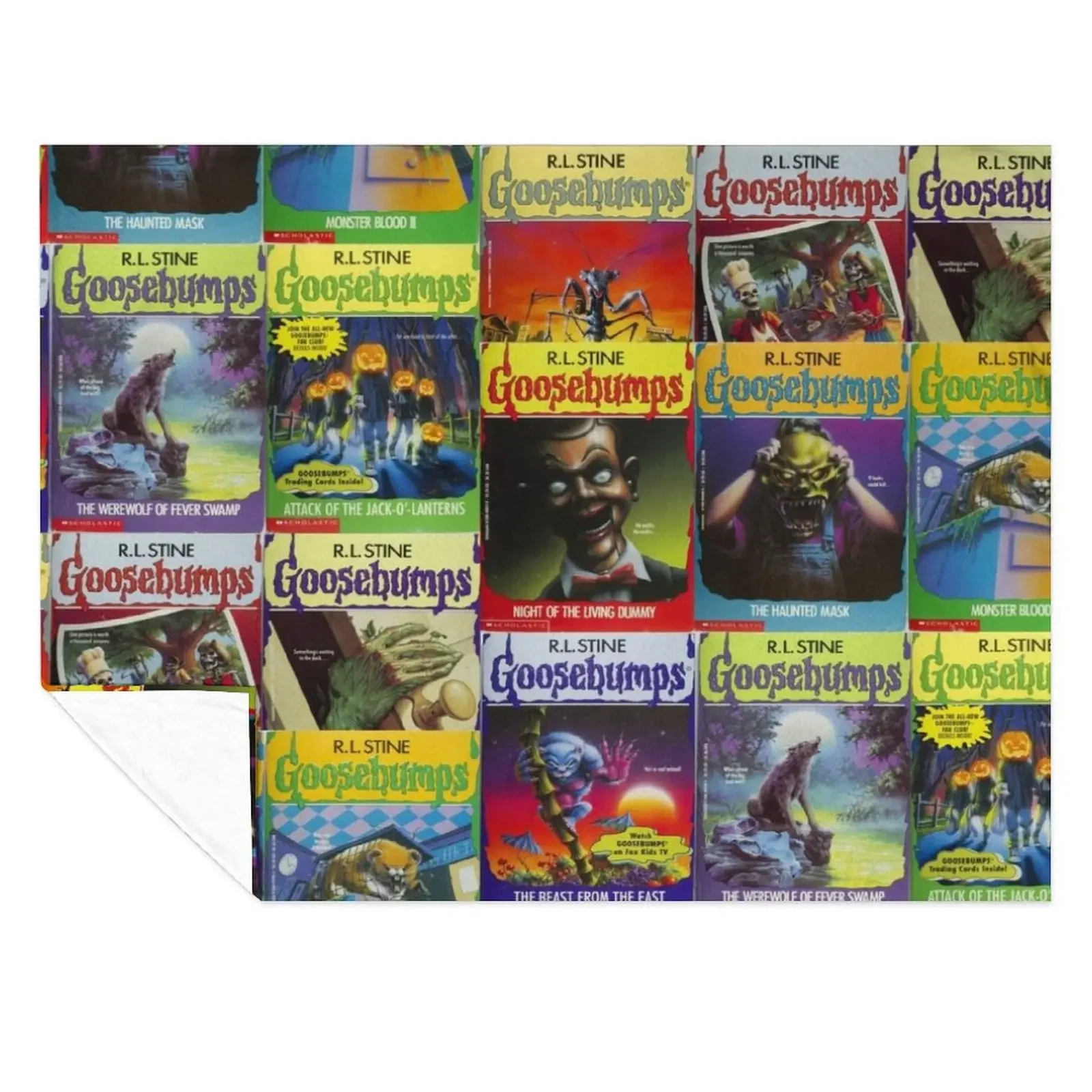 

Goosebumps Greatest Hits Throw Blanket Flannel Fabric Heavy valentine gift ideas Personalized Gift Blankets