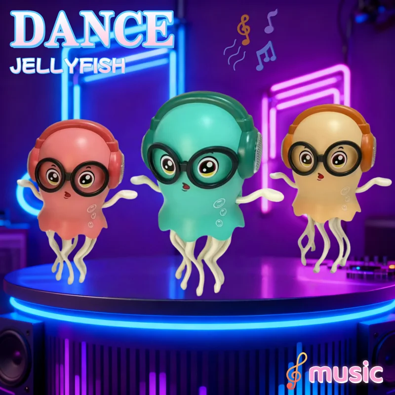 Jouet lumineux éducatif pour enfants, méduse dansante électrique, rouge, vert, Orange, conception de Simulation tricolore, jouet créatif pour enfants