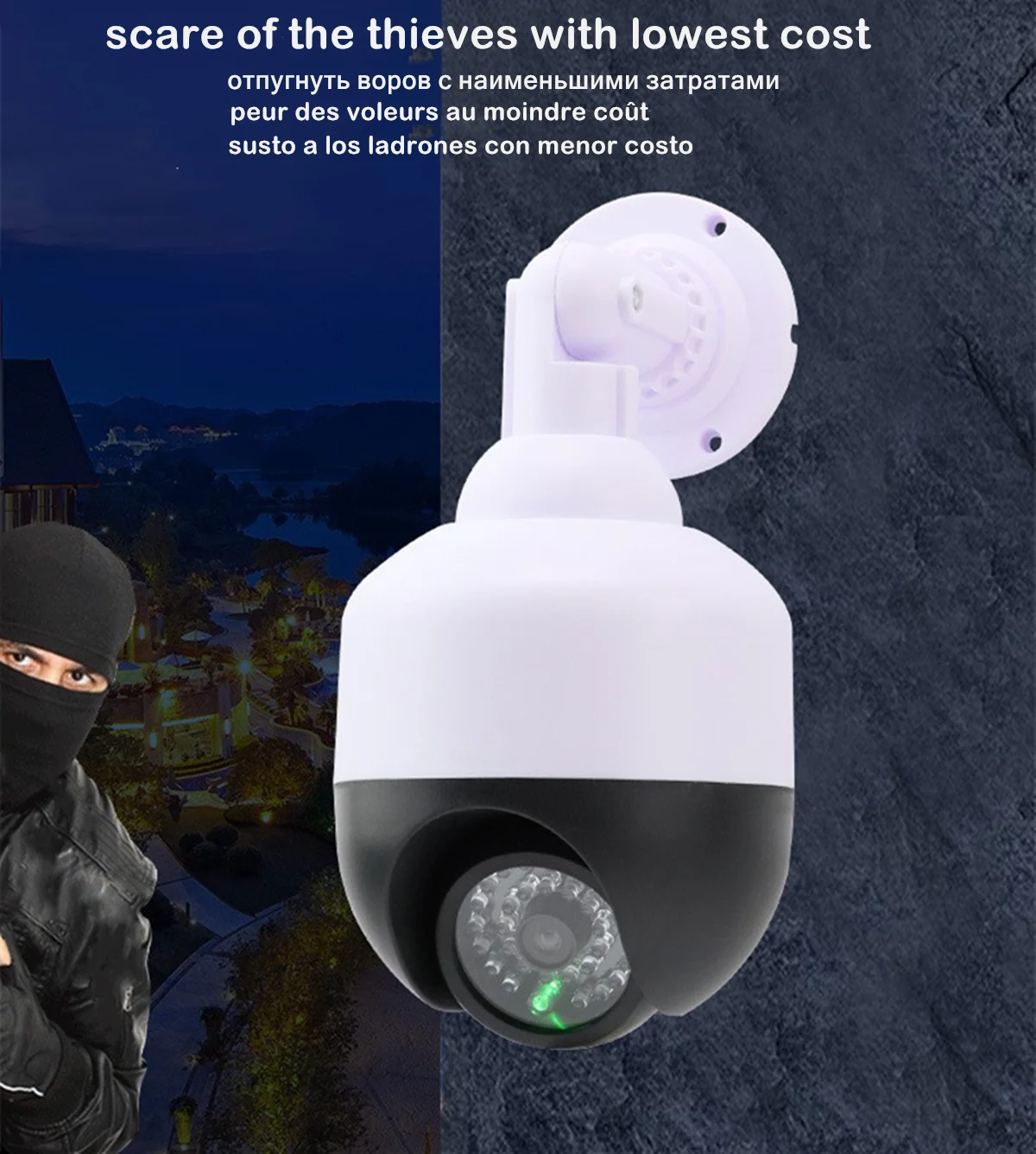 cctv fake dummy surveillance camera for home security outdoor waterproof with green/red led blinking