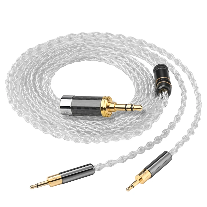 ATAUDIO HiFi-Kopfhörerkabel, Hi-End, 8 Anteile, reiner Silberkern mit vergoldetem Stecker, Kopfhörerkabel für HD700 6