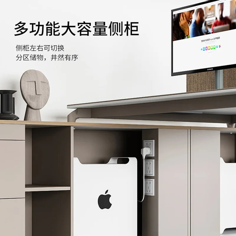 Finanças simples e modernas funcionários de escritório com mesa dupla e combinação de cadeira