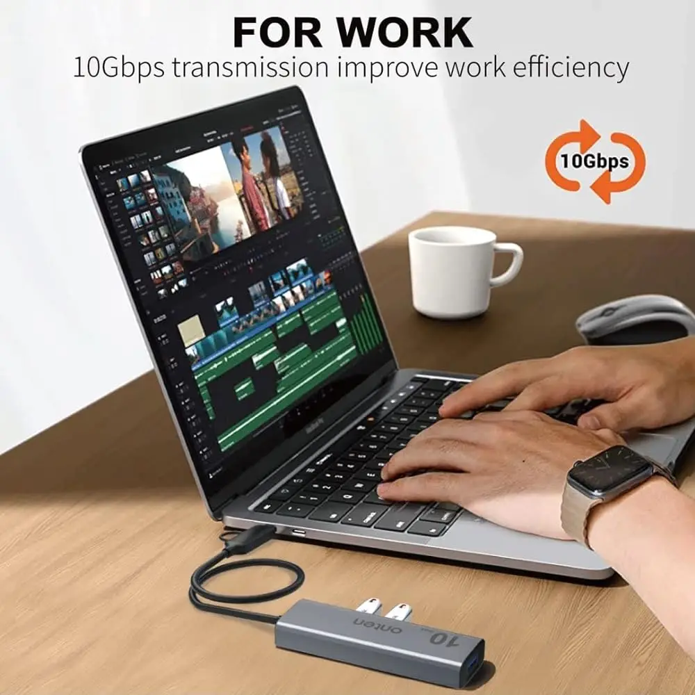 HUB USB C HUB 10Gbps USB 3.2 GEN 2 typ C HUB dla systemu Windows MacOS Linux z UHS-II SD/TF 4.0 czytnik USB karty 3.2 Adapter portu HUB