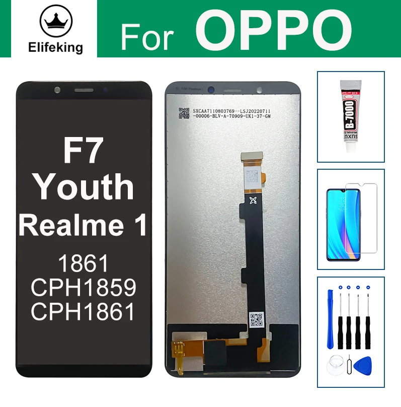 LCD For OPPO Realme 1 / F7 Youth CPH1861 CPH1859 Display Touch Screen Digitizer Assembly Realme One Replacement