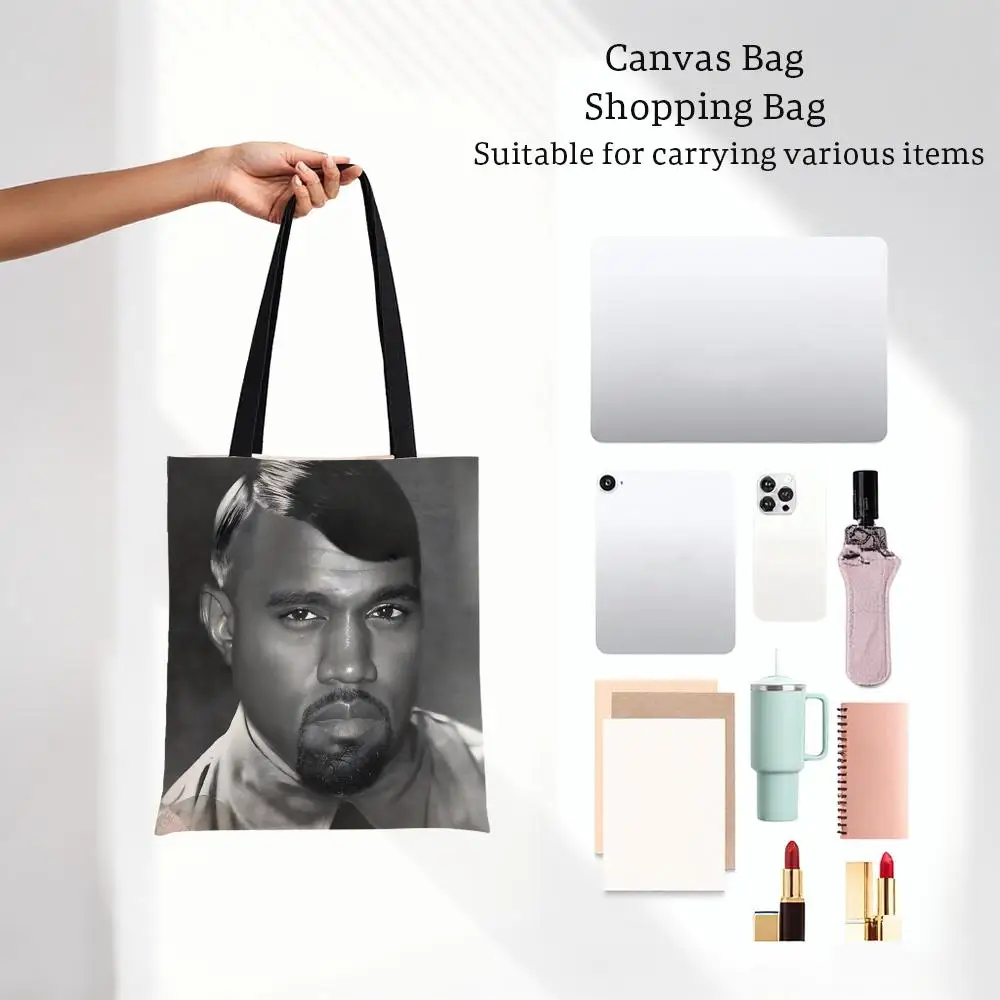 meme musician K-Kanye West Storage Bags Bags Series Print Bag Lightweight Shoulder Daily Shopping Bags