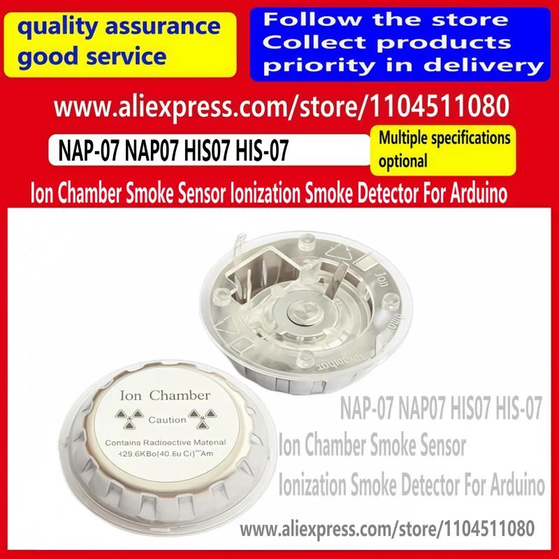 

NAP-07 NAP07 HIS07 HIS-07 Arduino ion chamber smoke sensor ionization smoke nuclear radiation detector americium/AM-241 detector