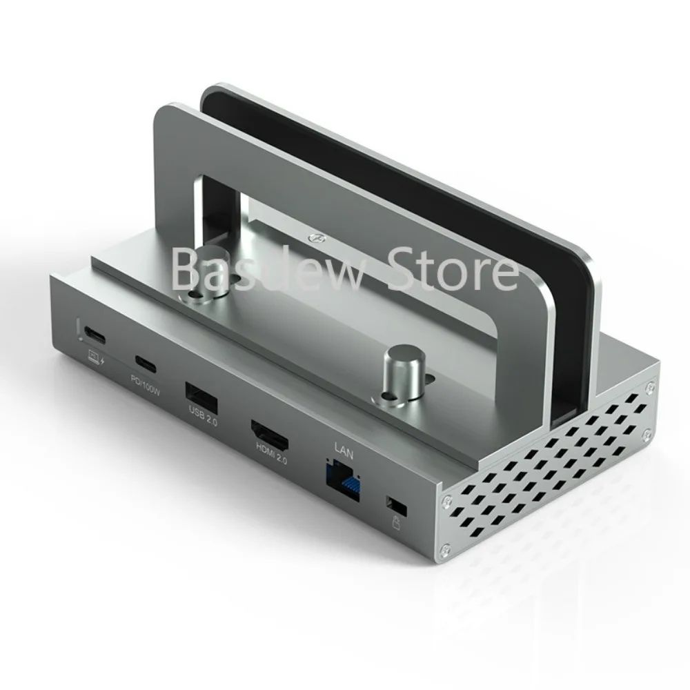 Typec Docking Station 4 K60hz Gigabit Network Port Notebook Vertical Bracket Hub Multi-Function Converter Expansion Dock