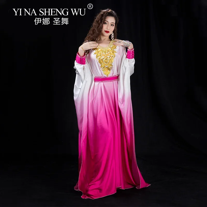 Nuovi abiti per spettacoli di danza del ventre Abito Khaleegy di danza del ventre per le donne Abbigliamento da ballo Abito altalena per capelli Abbigliamento per danza orientale Veste