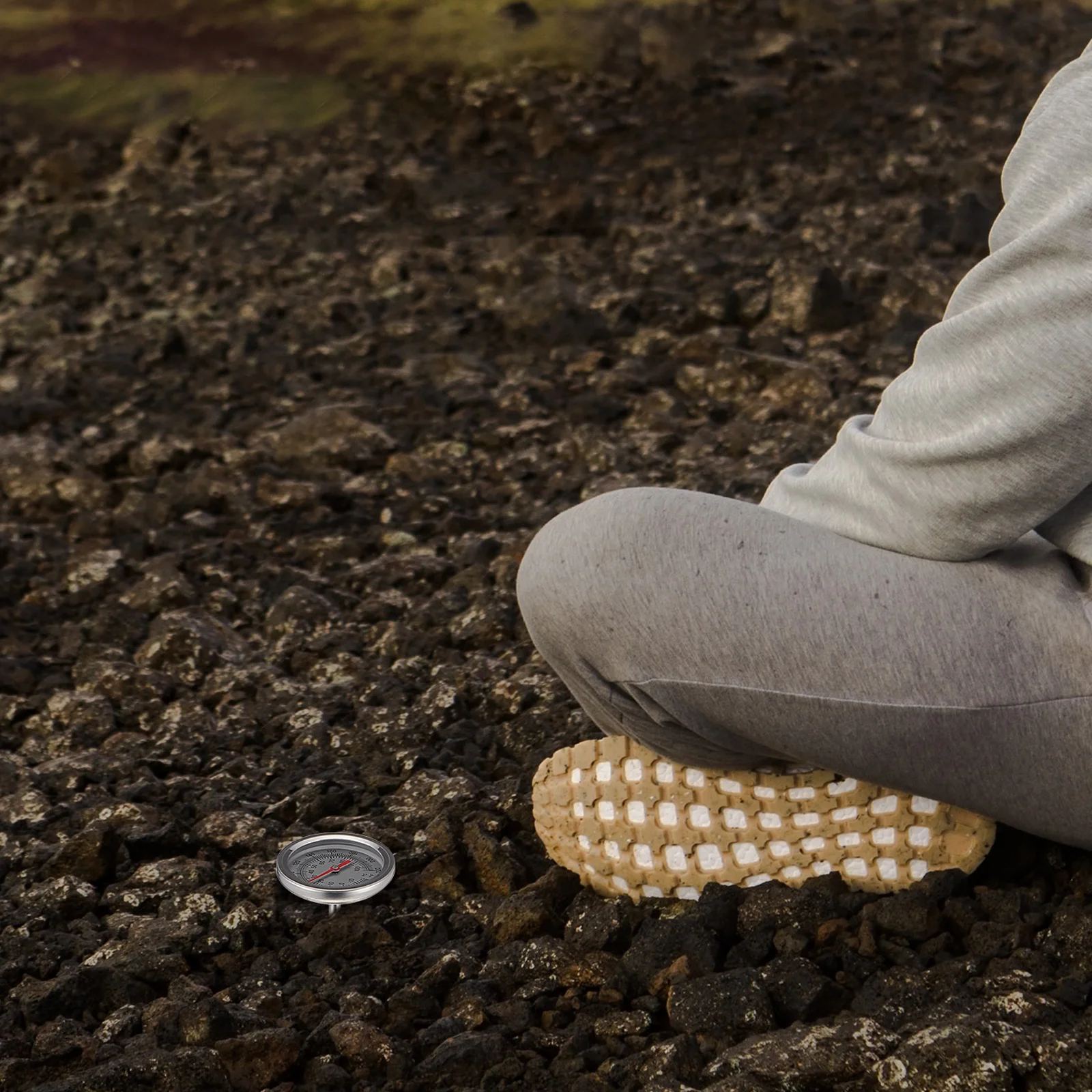 

1pcs Stainless Steel Long Soil Thermometer For Garden Compost Temperature Measurement Tool Durable Probe For Planting