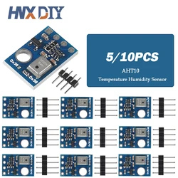 고정밀 디지털 온도 및 습도 센서 측정 모듈, I2C 통신, DHT11 AM2302 대체, AHT10, 5 개, 10 개