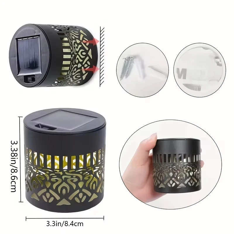 Solar LED Wall Light Mandala Projection Lantern Waterproof Outdoor Courtyard Yard Decor Lamp Solar Hanging Lantern for Garden - view 6
