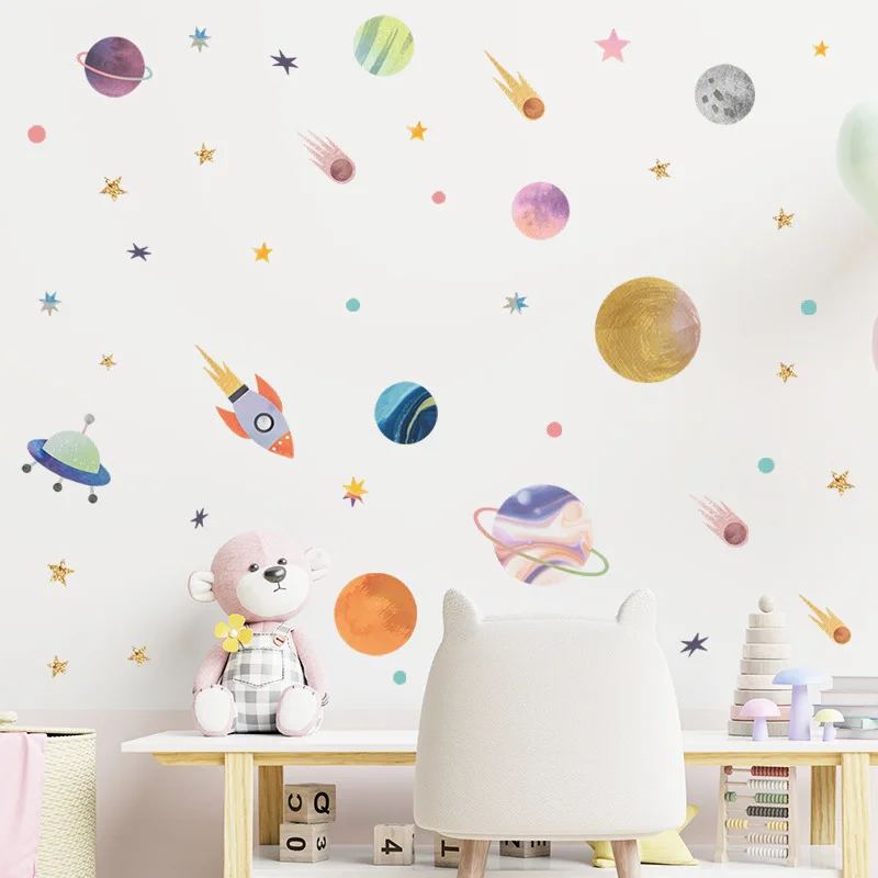 Star Rocket Star Children's Room Kindergarten Porch Home Room Decoration  Wall Decoration Wall Stickers  Wall Sticker Bedroom