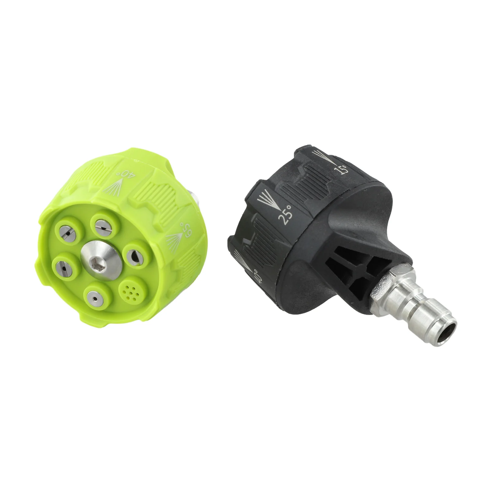 Automatic Pressure Washer Nozzle Green 6-In-1 Power Wash Nozzle Robust Compatibility Efficient Cleaning Options