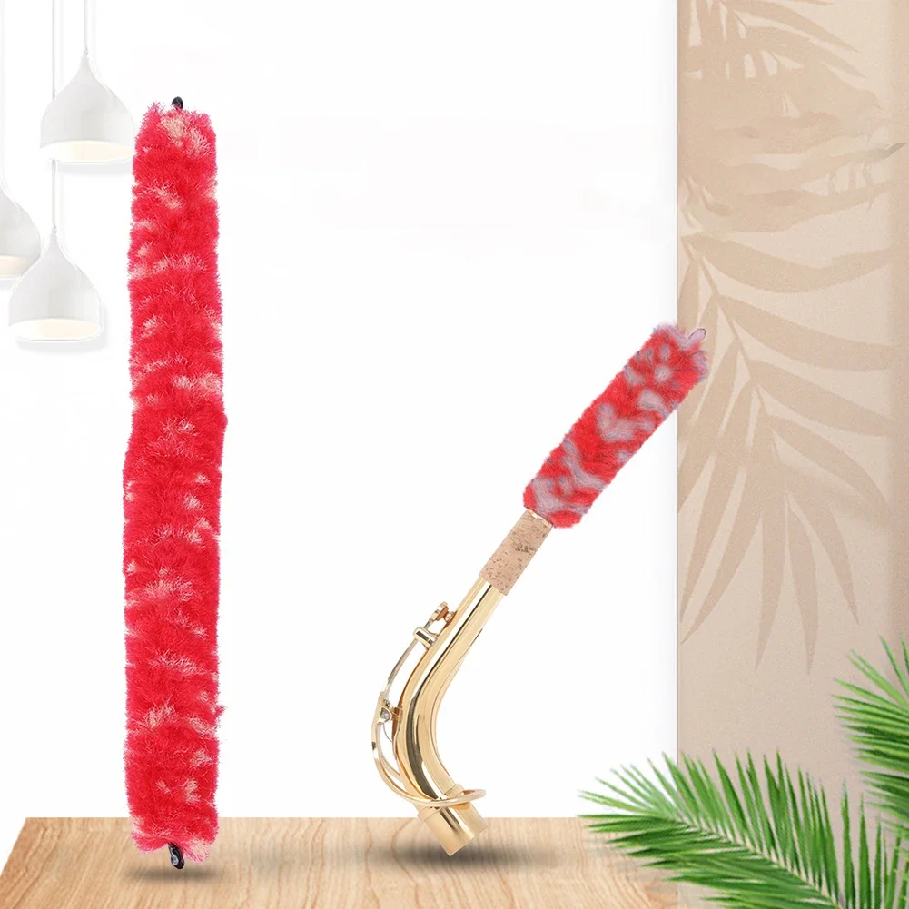 Saxophone Cleaning Brush Soft Saxophone Mouth Tube Cleaning Brush Cleaning and Care Flute Cleaning Brush for Sax Neck Mouth