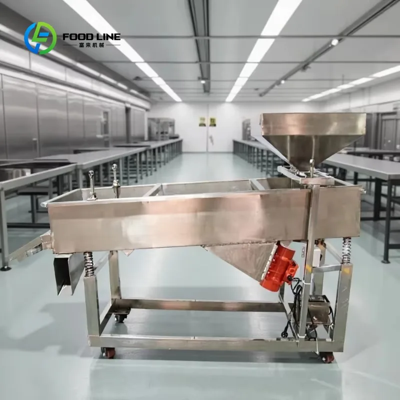 Customized Stainless Automatic Coffee Bean Linear Vibration Sifter Motor Driven High Efficiency High Grain Cleaning 300-500kg/h