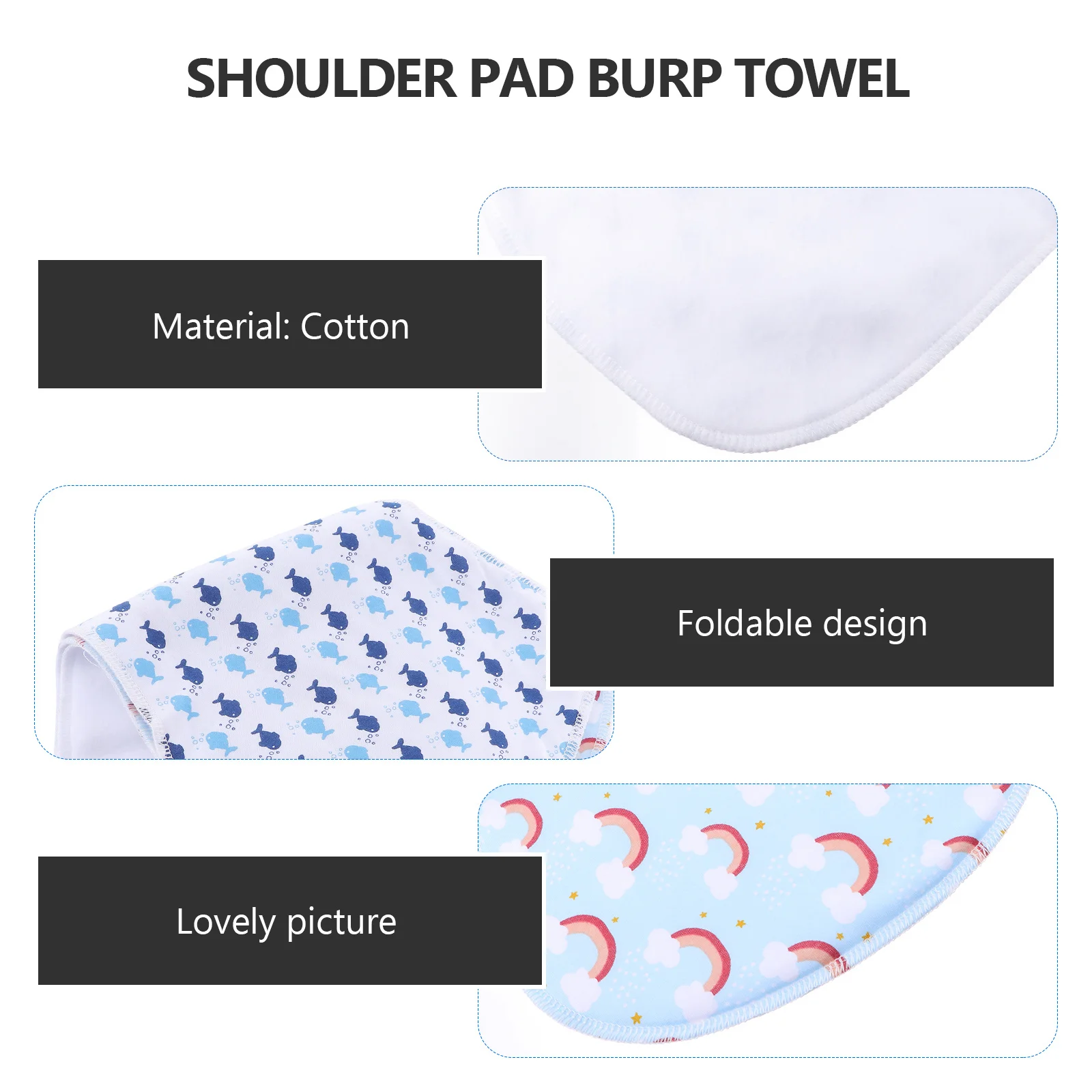 Chiffons à roter pour bébé, 3 pièces, serviettes en coton à séchage rapide pour nourrissons, Absorption de la sueur, facile à transporter, soins infirmiers essentiels, cadeau pour nouvelle maman