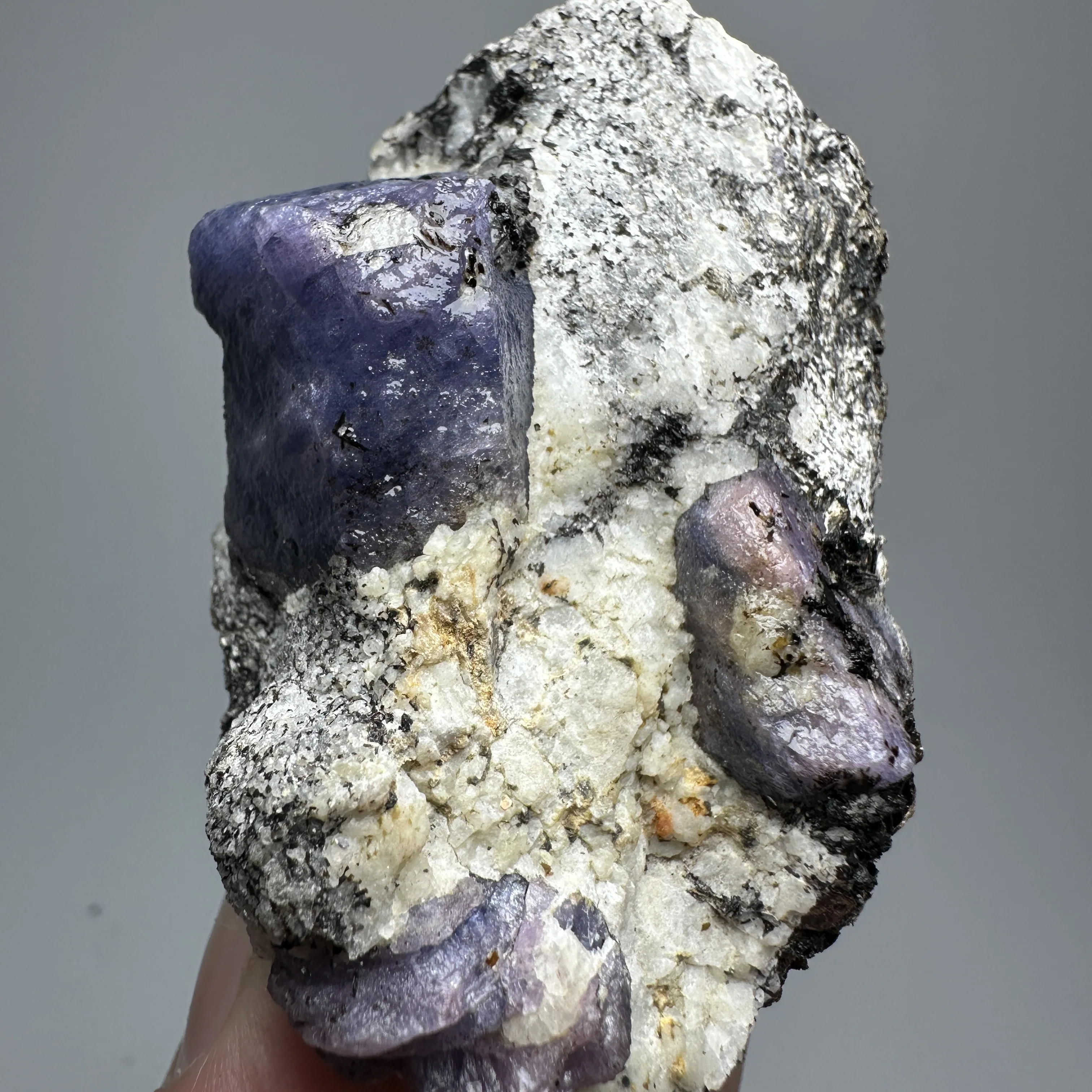 Natural Blue Corundum Ruby Raw Specimen (Fluorescent Effect Red) Mica Mineral Crystal Quartz Healing Stone Home Decor