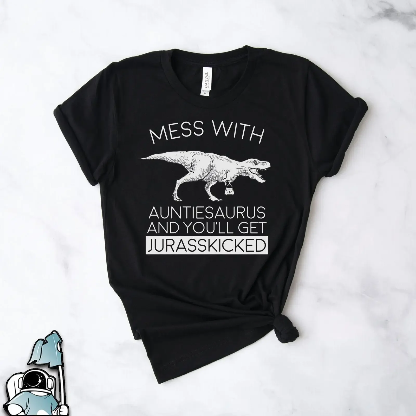 Auntiesaurus Jurasskicked Funny T Rex Dinosaur Shirt Humorous Aunt Auntie Birthday Pregnancy Announcement Casual Top vintage