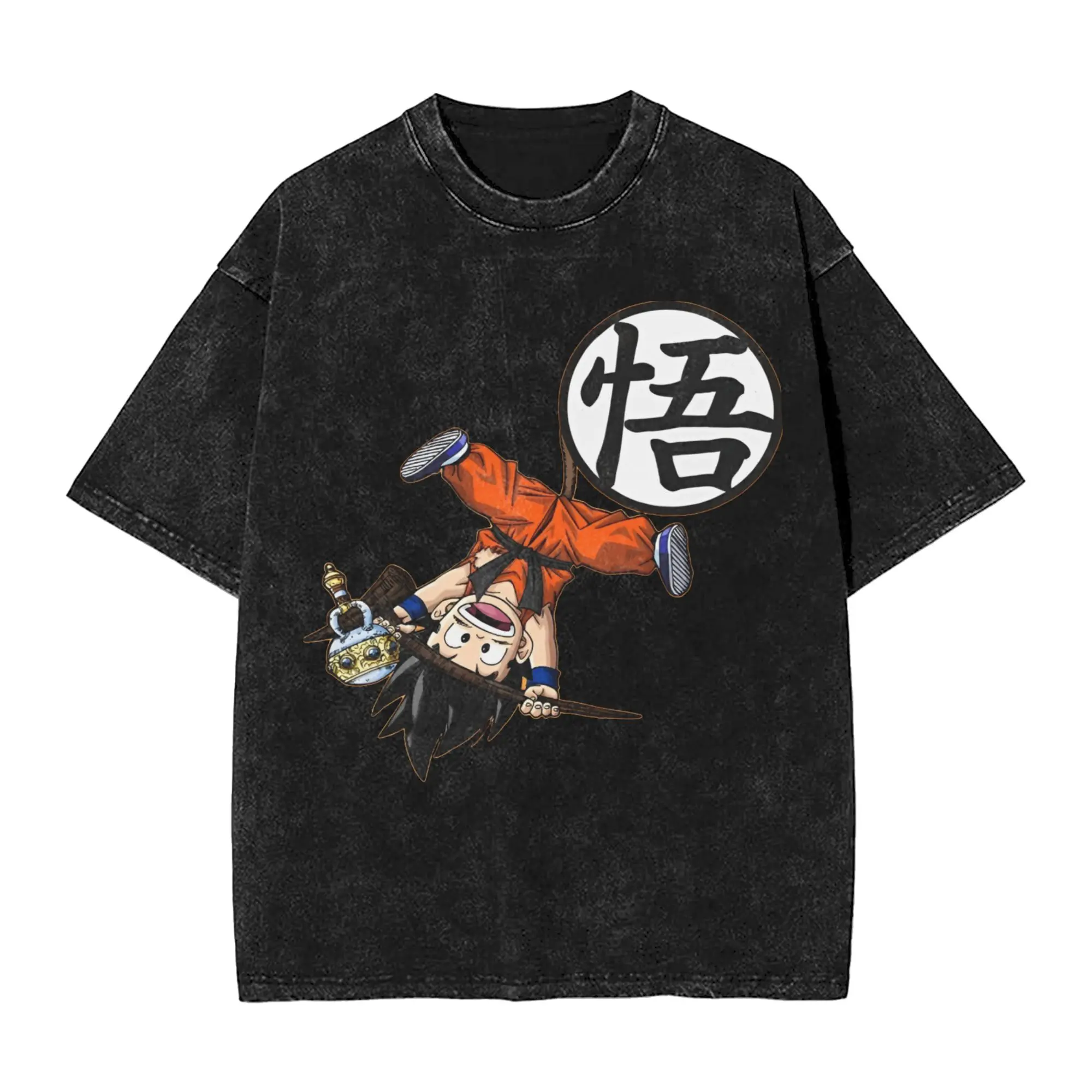 

Футболка с принтом аниме One Piece Luffy, мужская, хлопковая, с коротким рукавом, оверсайз, модная уличная одежда унисекс